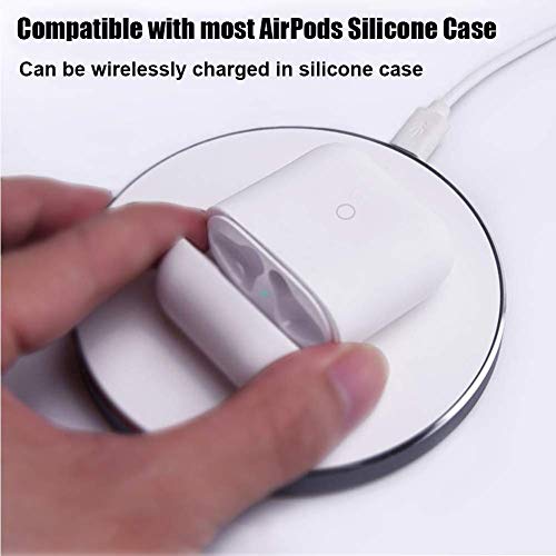 Estuche de Carga Inalámbrica con Botón de Sincronización Compatible con AirPods 1 2 con Emparejamiento Bluetooth (Air Pods no Incluidas), Cubierta Protectora para Auriculares