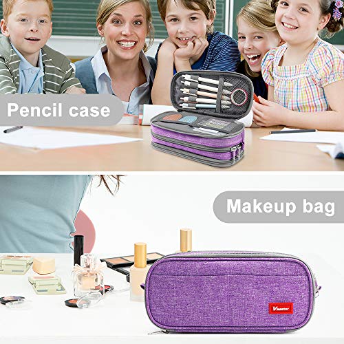 Estuche de lápices Gran capacidad Soporte para bolígrafos Bolsa Caja Maquillaje Bolsa Almacenamiento grande Papelería Organizador Escuela Colegio Oficina para adolescentes Niñas Estudiante
