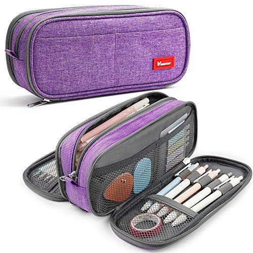 Estuche de lápices Gran capacidad Soporte para bolígrafos Bolsa Caja Maquillaje Bolsa Almacenamiento grande Papelería Organizador Escuela Colegio Oficina para adolescentes Niñas Estudiante