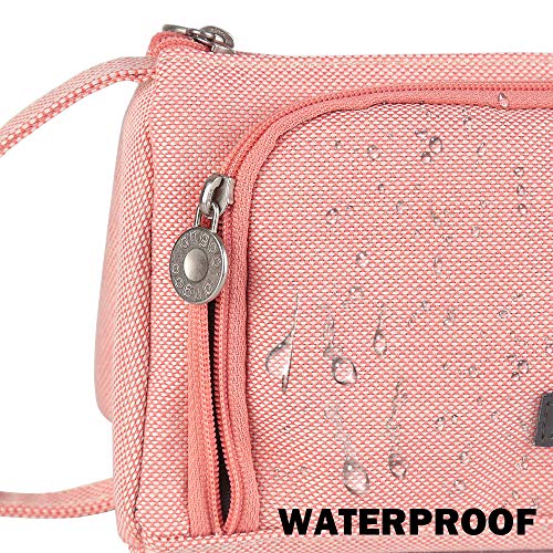 Estuche Escolar Niña, Yigou Multifuncional Estuche de lápices de Gran Capacidad Bolsa de Lona Bolsa de lápiz Maquillaje Organizador de Papelería para útiles Escolares y Oficina (Rosa)