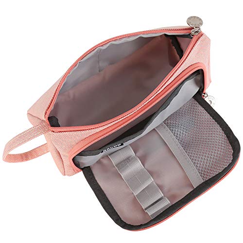 Estuche Escolar Niña, Yigou Multifuncional Estuche de lápices de Gran Capacidad Bolsa de Lona Bolsa de lápiz Maquillaje Organizador de Papelería para útiles Escolares y Oficina (Blanco)