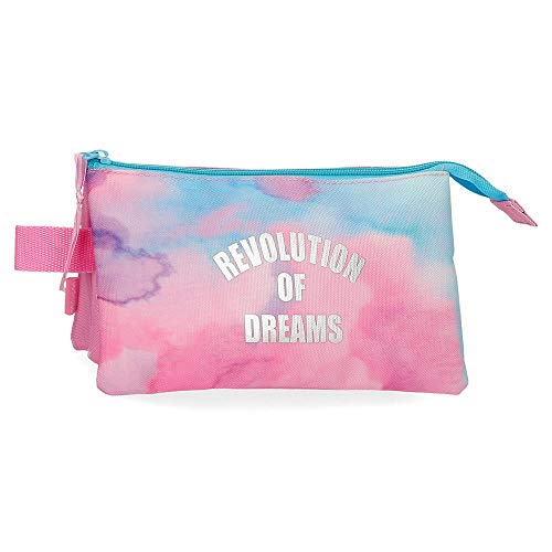 Estuche MOVOM Revolution Dreams Tres Compartimentos, Multicolor, 22x12x5 cm