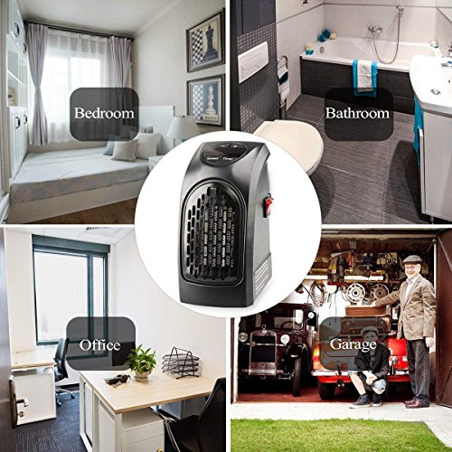 Estufa Eléctrica Calefactor Mini Portátil Handy Heater 350W Bajo Consumo Temperatura Regulable Baño Casa Oficina Enchufe UE