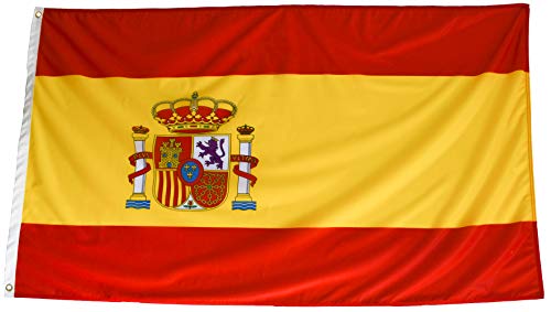 esvendio Bandera de España de Tela Fuerte (2pcs), Bandera Española Grande para Exterior 150x90 cm
