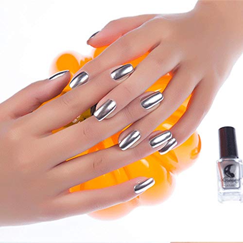 Eternitry Esmalte de uñas metálico Espejo Radiante Brillo Colorido Brillante Barniz Manicure Metal Nail Barniz Flash Base Nail Art para Mujeres