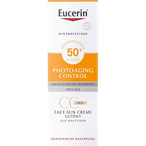 Eucerin Photoaging Control Face Sun CC crema tintada SPF 50+ claro, 50 ml