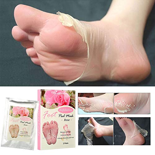 Exfoliante Pies, Mascarilla de Pies, Foot Peel Mask, 2 Pares Natural Calcetines Exfoliantes de Pies Peeling Quita Callos Elimina Piel Muerta Soft Baby Feet para Hombres y Mujeres