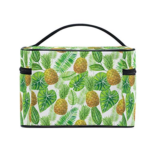 Exótico Piñas Cosméticos Bolsa Bolsa de Maquillaje Bolso Bolsa de Tren Bolsa de Transporte Portátil Cremallera Bolsa de Cepillo Organizador Grande para Mujeres