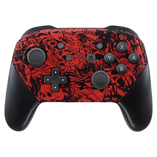 eXtremeRate Carcasa para Nintendo Switch Pro Funda delantera Placa trasera Cubierta Esmerilada Antideslizante DIY Shell de reemplazo Case para Nintendo Switch Pro-Mando NO incluido(Demonio y monstruo)