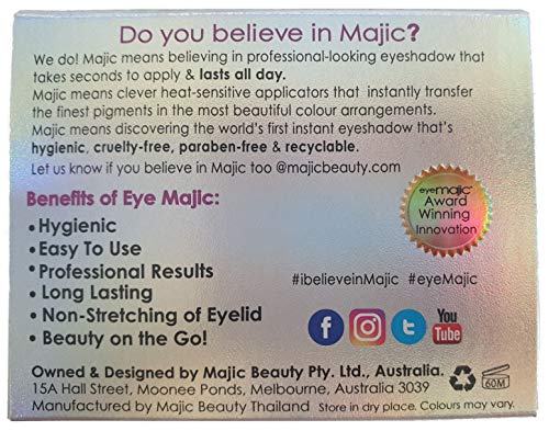Eye Majic - Sombra de ojos instantánea - Maquillaje profesional en 10 segundos - Pack de 5 - Smokey Eyes - 001