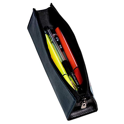 EZIOLY Catálogo de colores de muestra. Estuche de piel con cremallera para lápices, estuche de papelería, bolsa de maquillaje, bolsa de cosméticos, triangular para la escuela, el trabajo y viajes