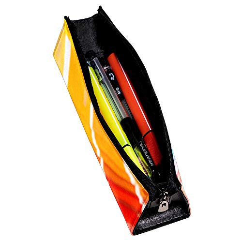 EZIOLY Catálogo de colores de muestra. Estuche de piel con cremallera para lápices, estuche de papelería, bolsa de maquillaje, bolsa de cosméticos, triangular para la escuela, el trabajo y viajes