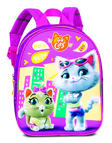 Fabrizio Kids 44 Cats - Mochila (29 cm, 29 cm), color fucsia