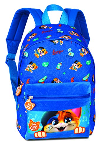 Fabrizio Kids 44 Cats - Mochila (36 cm, 36 cm), color azul