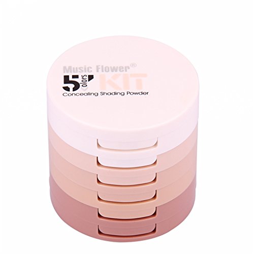 FantasyDay® 5 Colores Cara Polvos Coloretes/Blush Paleta de Maquillaje Cosmética - Perfecto para Sso Profesional y Diario
