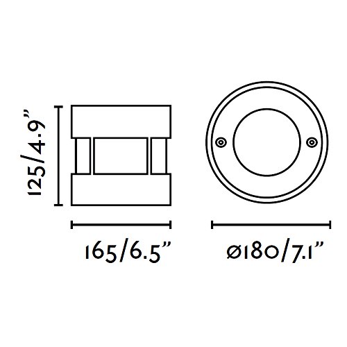 Faro Barcelona 70589 - SURIA Empotrable (bombilla incluida) LED, 24º, 12W, cuerpo de aluminio, acero inox 316, cristal