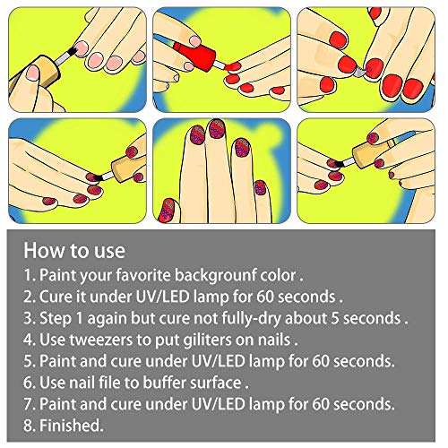 FAVENGO 2 Caja 24 Estilos Brillo de Uñas Glitter Holografico Estrellas Lentejuelas Para Uñas Glitter Uñas Flores Mariposas Decoracion Uñas Flores Mariposas Estrellas Corazón Luna