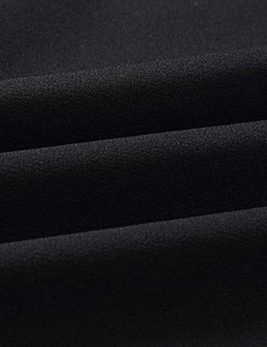 FeelinGirl Mujer Monos Cortos de Manga Corta Sólido con Lazo Botón Elegante para Verano Negro XL