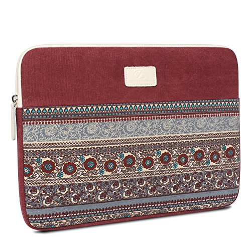 Feisman Funda Macbook Air Pro 13 de, 13-13,3 Pulgadas, Funda MacBook Air Pro 13/Carcasa Microsoft Surface Pro 2017, Superficie 4/3 Sleeve Cover -(Rojo)