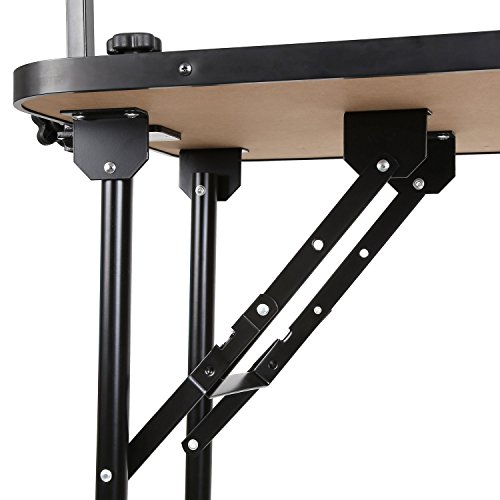 Femor Mesa Perro Peluqueria Mesa Plegable de Aseo Canina, Mesa para Perros Mascota de Altura Regulable, con Cesto, Ideal Mesa de Mascotas, Carga 100Kg Dimensión 80.5 × 46 × 76cm