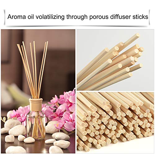 FEPITO 250 piezas Reed Diffuser Sticks Oil Aroma Diffuser Sticks Rattan Wood Ricks