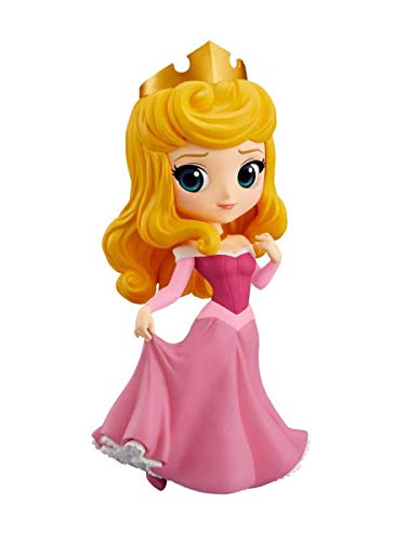 Figura de Colección Princesa Aurora Briar Rose de La Bella Durmiente 14cm Serie QPOSKET Banpresto Disney Characters Sleeping Beauty Vestido Rosa Versión A