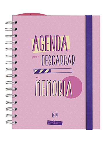Finocam Talkual - Agenda escolar 2018-2019 1 día página español, 155 x 215 mm, rosa