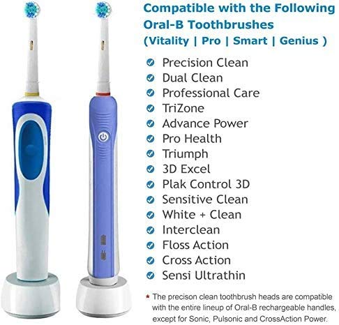 FIRIK Cabezas de cepillo de dientes eléctrico compatible con Oral B (Paquete de 16)