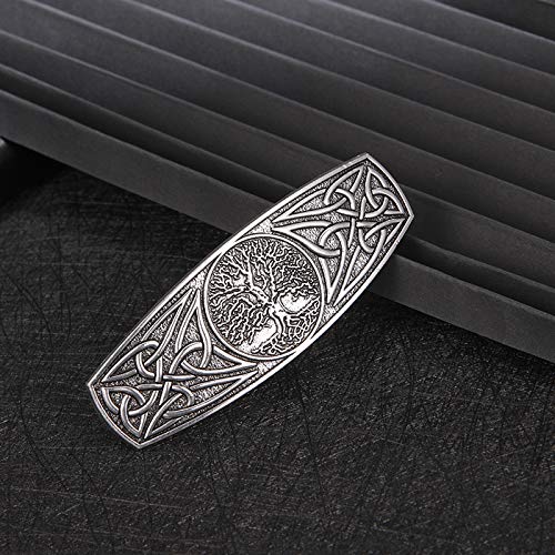 fishhookFishhook - Pasador para el pelo, diseño de nudo celta, hecho a mano, para mujeres y niñas, , , Gris (Antique Silver),, ]