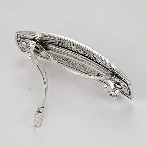 fishhookFishhook - Pasador para el pelo, diseño de nudo celta, hecho a mano, para mujeres y niñas, , , Gris (Antique Silver),, ]