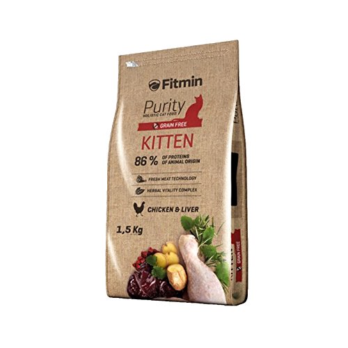 Fitmin Alimentación Cats Purity Kitten. Comida Completa para Gatitos hasta 12 Meses De Edad Y Gatas En Gestación Y Lactantes
