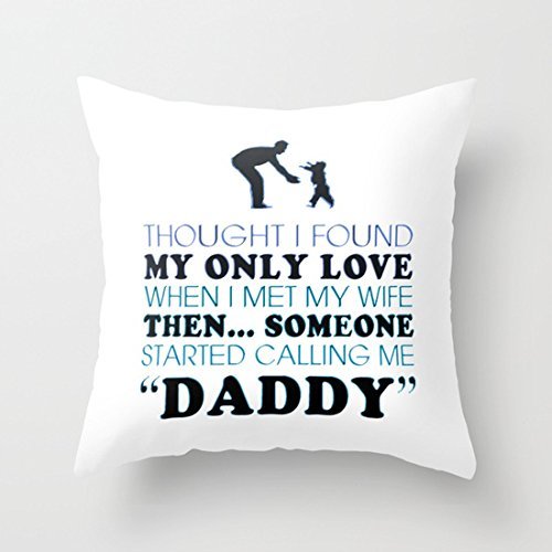 fjfjfdjk Father's Day Gifts Throw Pillows My Only Love Daddy Pillow Covers Decorative 18 x 18 Father's Day Gifts from Daughter