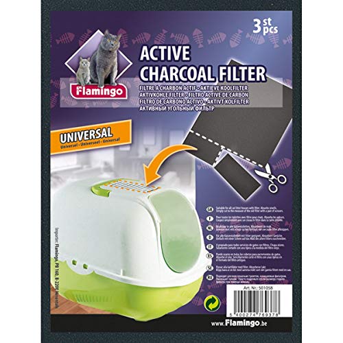 Flamingo 10740 Filtro de Carbón para Lavabo de Gatos, Recortable