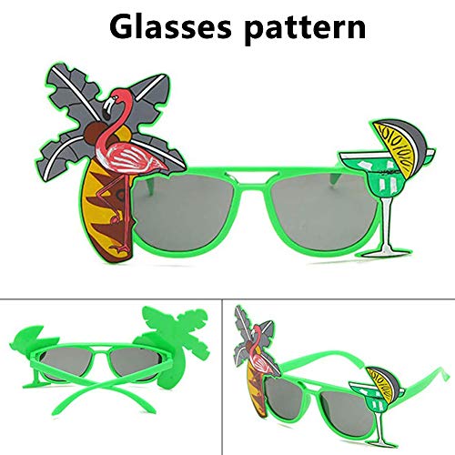 Flamingo Gafas,BETOY 6 Pares Gafas para Fiesta de Disfraces Gafas de Sol de Fiesta Hawaianas para Fiestas en la Playa, Accesorios de Tiro, Actividades al Aire Libre, Fiestas Navideñas
