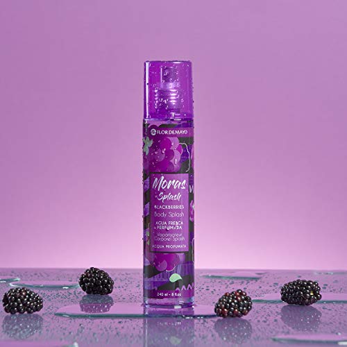 Flor de Mayo, Set 3 Aguas Frescas Perfumadas Fruity con Neceser para playa de Regalo. Body Splash con aroma a Lima Fresh, Moras Splash y Fresa Crush, 3 x 240ml