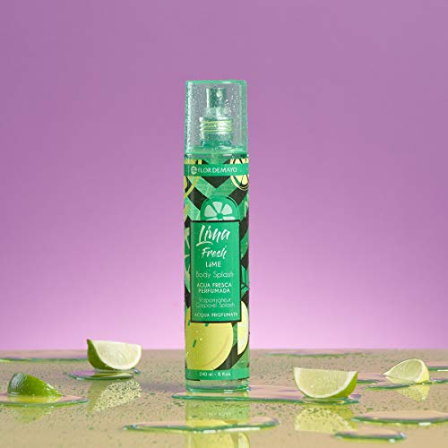 Flor de Mayo, Set 3 Aguas Frescas Perfumadas Fruity con Neceser para playa de Regalo. Body Splash con aroma a Lima Fresh, Moras Splash y Fresa Crush, 3 x 240ml