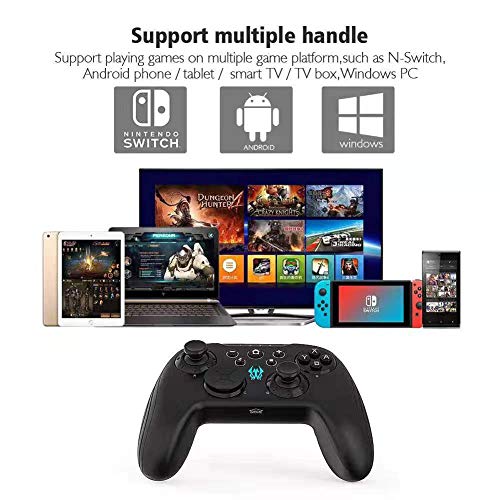 Flybiz Mando Inalámbrico para Switch / PC / Android Tablet y teléfono móvil, Gamepad modular con módulos de joystick intercambiables, botones turbo programables personalizables y tecla trasera