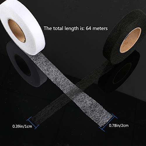 FOGAWA 4 Pcs Cinta Termoadhesiva para Dobladillos 2 Colores Dobladillo Termosellador Ropa Entretela Cinta de Fusión para Costura Dobladillo Adhesivo sin Coser para Orillas Pantalones 280 Yardas