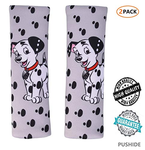 Fontee 2PCS Almohadillas para cinturón de seguridad Auto de seguridad Cinturón Correa para el hombro Protector Pads Perro dálmata