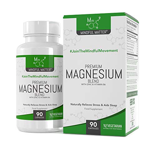 Fórmula de Magnesio 330 mg - Magnesio en 3 Tipos Diferentes Altamente Biodisponible - GLICINATO, TAURATO & MALATO + Vitamina B6 y Zinc - Activo por Dosis (90 Capsulas Vegetarianas)