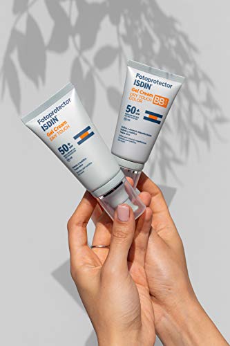 Fotoprotector ISDIN Gel Cream Dry Touch Color SPF 50+ - Protector solar facial BB Cream con toque seco y mate, 50 ml