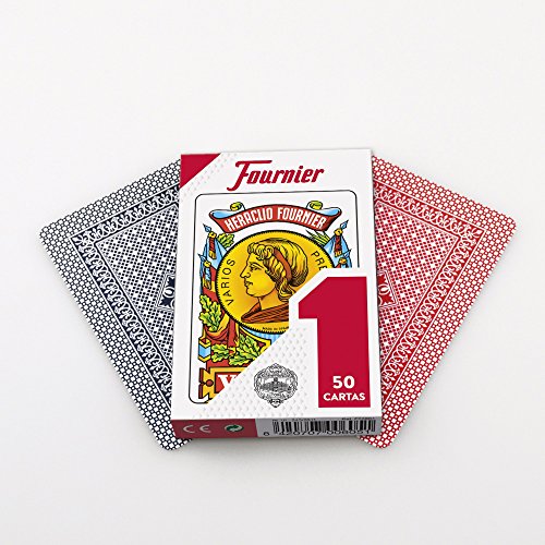 Fournier F20991 - Baraja española Nº 1, 50 cartas, surtido: colores aleatorios