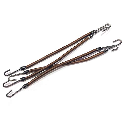 Frcolor 20pcs ganchos de cola de caballo elásticos corbata, banda trenzas gomas por ragazze peinado (Caffè)