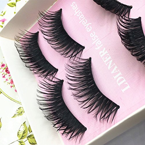 Frcolor - 5 pares de pestañas postizas, suaves, naturales, muy largas y gruesas