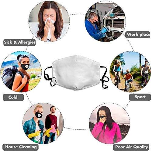 Freddie Mercury Quean-Rock- Pm2.5 Face Ana Hombres Mujeres Filtros de carbón Activado de 5 Capas Escudo de Bufanda Transpirable