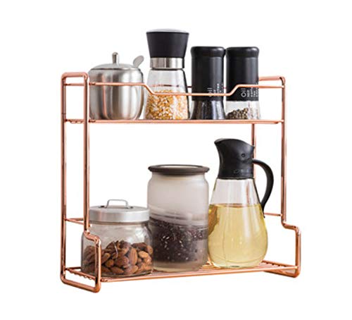 FREEDROM Línea Gruesa De Oro Rosa L Estante Estante Doble Estante De Cocina Estante Estante De Almacenamiento Grande
