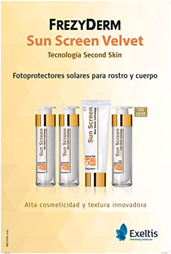 FrezyDerm Sun Screen Velvet Crema Orotectora Solar Facial SPF 50+ con color Textura Aterciopelada, Nude