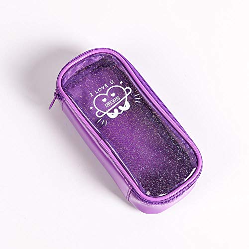 FRTU Neceser de Viaje Bolsa de Lavado de Almacenamiento de múltiples Funciones portátil Bolsa de Cepillo de Maquillaje de lápiz de Cejas Bolsa de cosméticos de Viaje púrpura