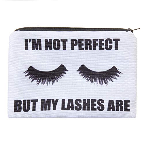 FRTU Neceser de Viaje Bolso de Maquillaje portátil de Almacenamiento de múltiples Funciones Bolsa de lápiz de Cejas Bolsa de cosméticos de Viaje con Cremallera Impermeable Bolsa Blanca