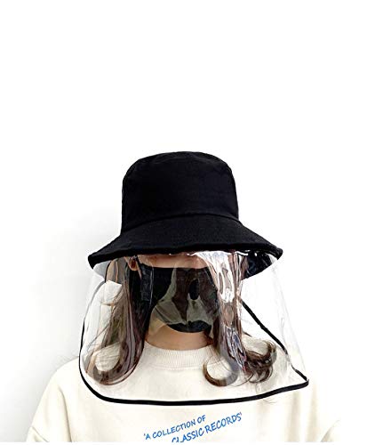 FSBYB Los Hombres y Mujeres de protección Solar Sombrero de Pescador Gorra de béisbol máscara Protectora Transparente Japonesa